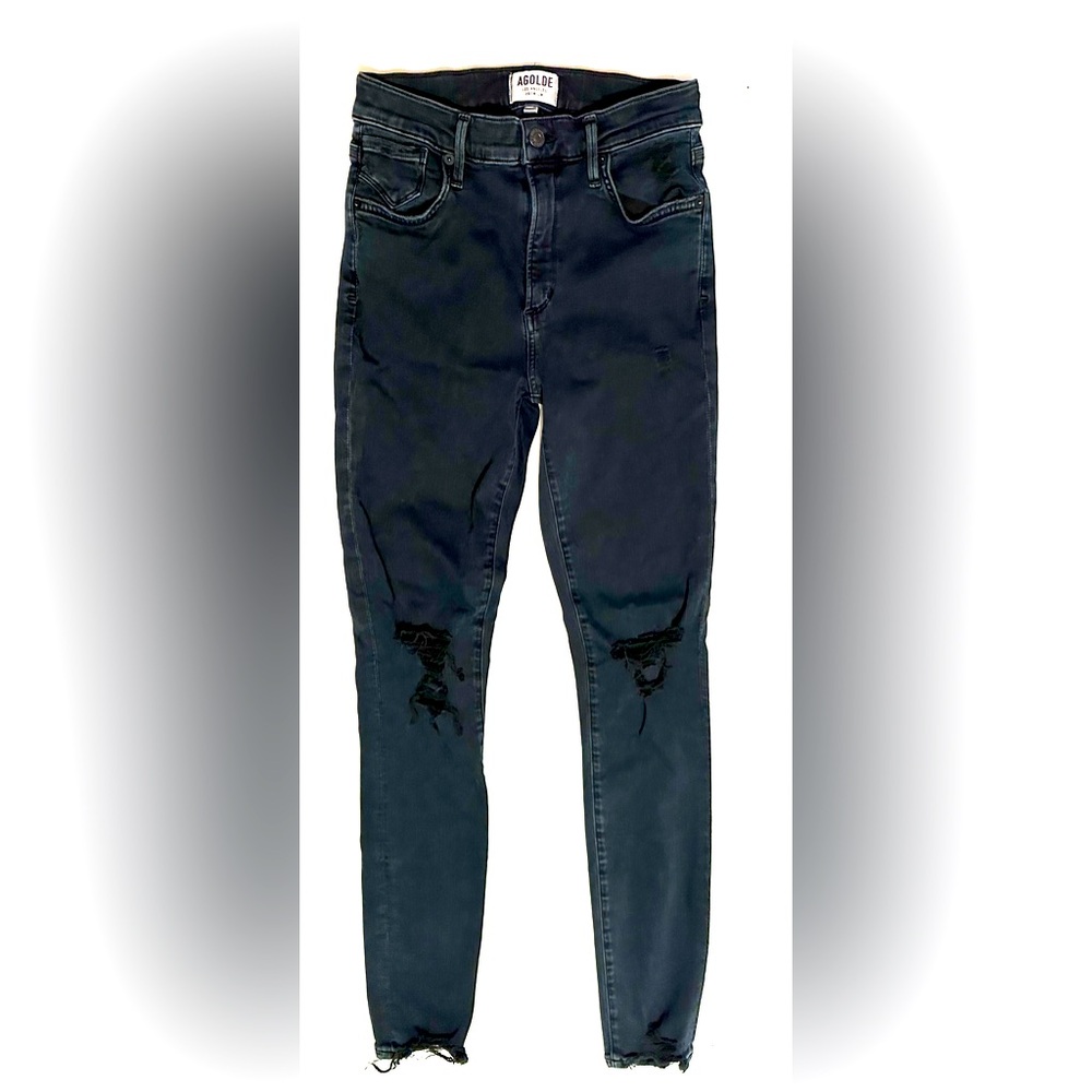 Agolde Black Distressed Jeans